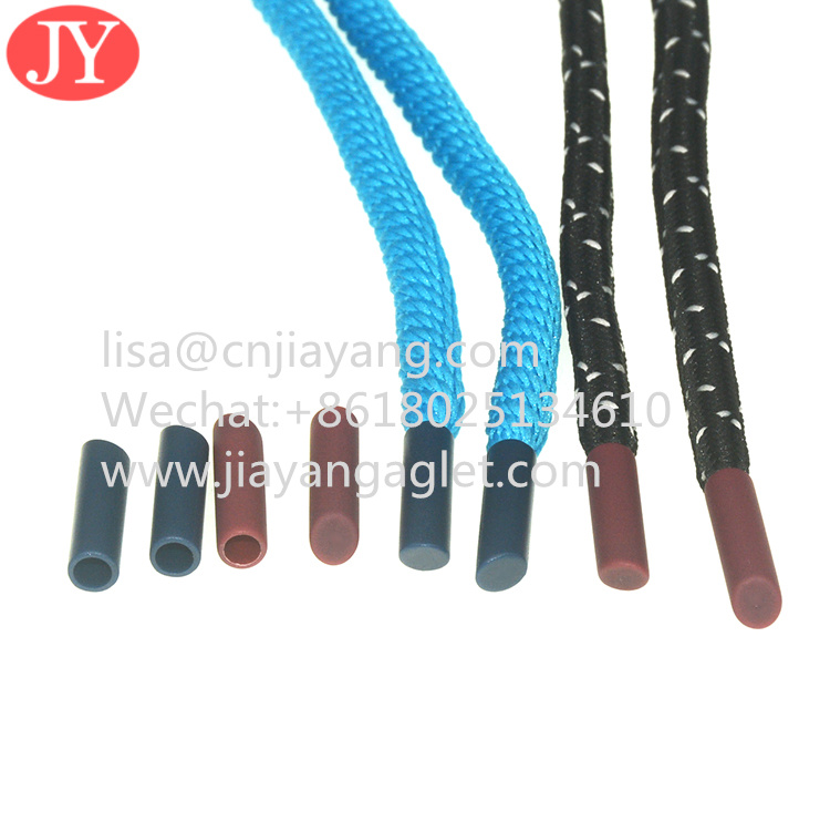 Quality China wholesale eco-friendly metal aglet shoe laces rope plastic tips cord end nylon drawstring with plastic aglet for sale