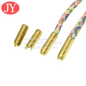Quality Jiayang 4.8*22mm U shape aglet metal crimp metal string tips metal aglet for sale custom logo for sale