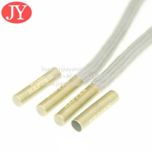 Quality Jiayang garment accessories factory supply sport shoe lace with metal aglets drawstring metal lace aglet for sale