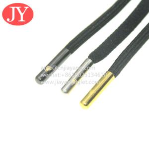 Quality Jiayang custom seamless brass tips shoe lace sring cord end laces aglet end plate rope tippings for sale