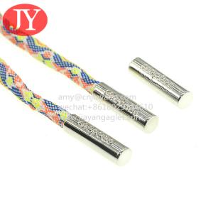 Quality custom 6.5*25mm zinc alloy metal aglet shoe lace rope metal ends tubular seamless string aglet tips for sale