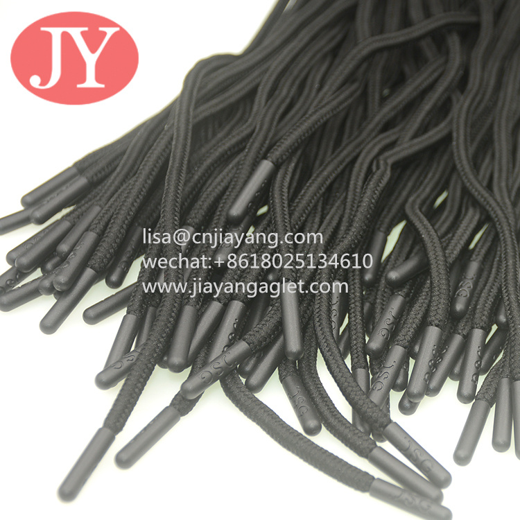 Quality custom round polyester drawstring shoe lace aglets injection soft TPU plastic tip aglet for sale