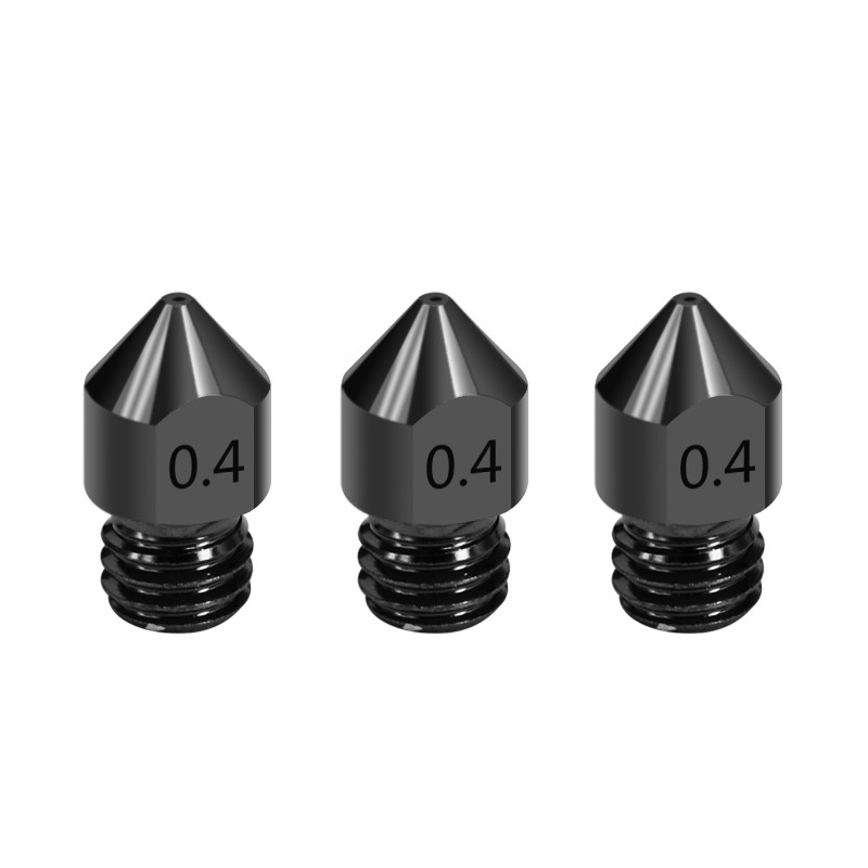 Quality 13x5.78mm Hardened Steel 3D Printer Nozzles MK8 Extruder Silver for sale