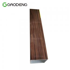 Quality Wood Grain Industrial Aluminum Profile , T3-T8 Rectangular Aluminum Extrusion Profiles for sale