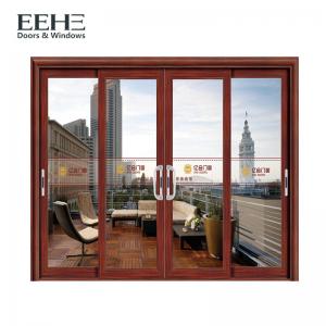 Quality Frosted Glass Slimline Aluminium Sliding Patio Doors High Temperature Resistant for sale
