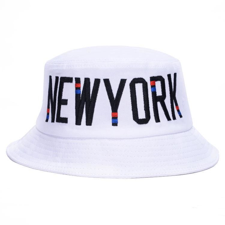 Quality Embroidery New York Style Fisherman Bucket Hat 100% Polyester Fabric for sale