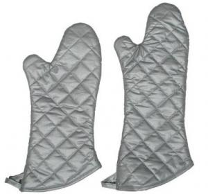Quality Washable Silver Oven Mitts Heat Insulation Cut Resistant With  Firm Grip for sale