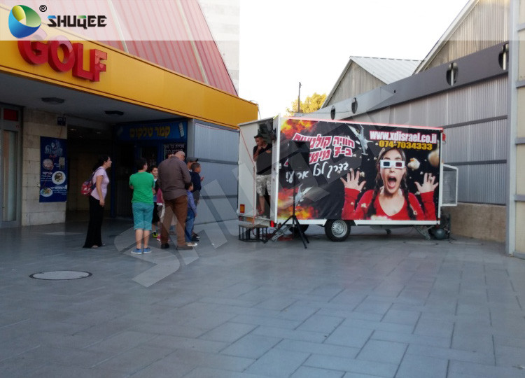 Quality Mobile 7D Movie Theater For Trailer Convenient In Shopping Mall Gate for sale