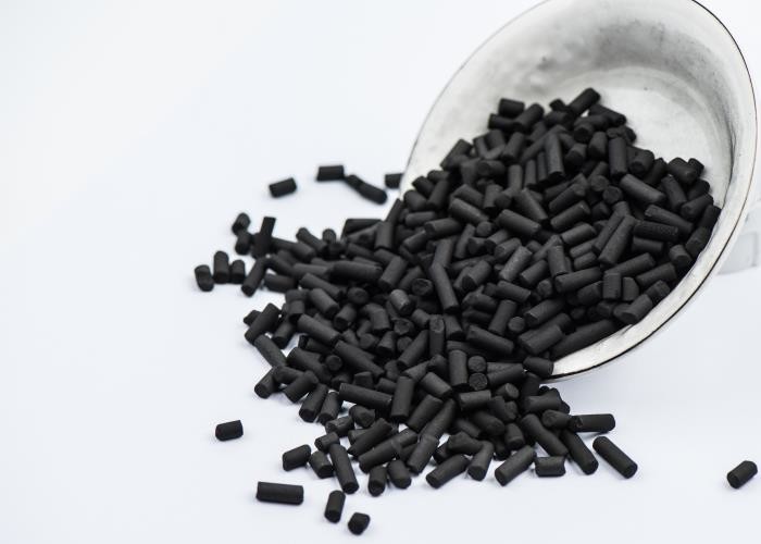 Quality Medium Size Extruded Activated Charcoal Pellets , Sulfur - Loaded Mercury Removal Granular Activated Carbon for sale