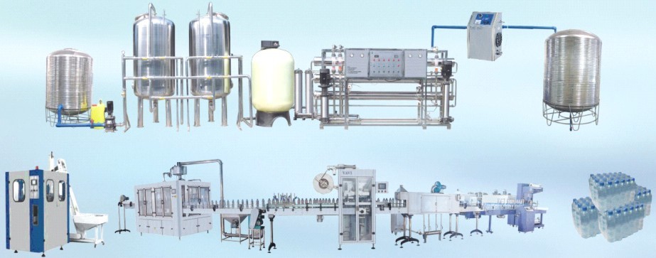 Quality 10000BPH Full Automatic Bottled Water Production Line High Efficiency for sale