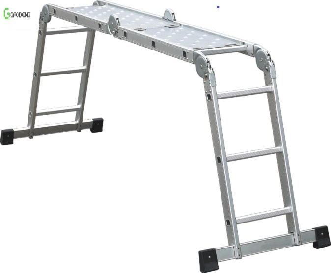 Quality Multifunctional Hinged Aluminum Ladder Steps Folding for sale