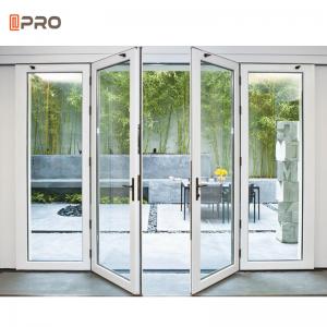 Quality Customize Size Swing Glass Aluminium Hinged Doors With Lock Glass And Steel Frame for sale