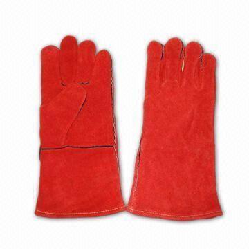 Quality 14-inch Welding Gloves, Made of Leather for sale