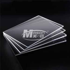 Quality Mason 1/8'' Thick 1220x2440mm craft Paper Masked Clear Acrylic Plastic Sheets for sale