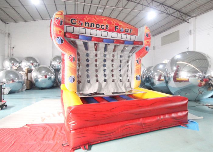 Quality Adults Kids PVC Interactive Carnival Games Inflatable Basketball Connect 4 Game Inflatable Basketball Shooting Game for sale
