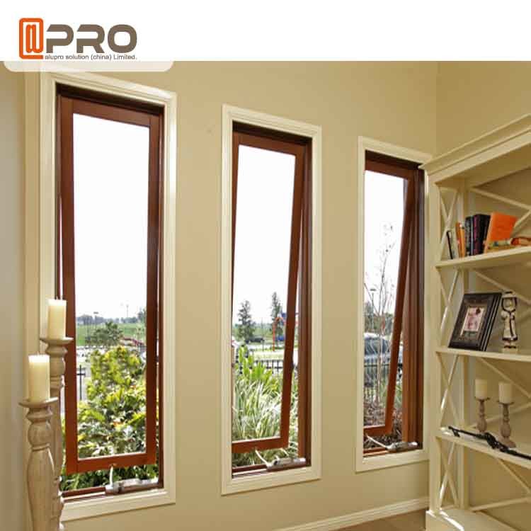 Quality French Vertical Aluminium Double Glazed Awning Windows With Powder Coating french awning window price for sale