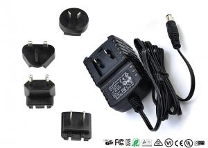 Quality AC DC Wall Mount Interchangeable Plug Power Adapter Input 50hz / 60hz 12V 0.5A for sale