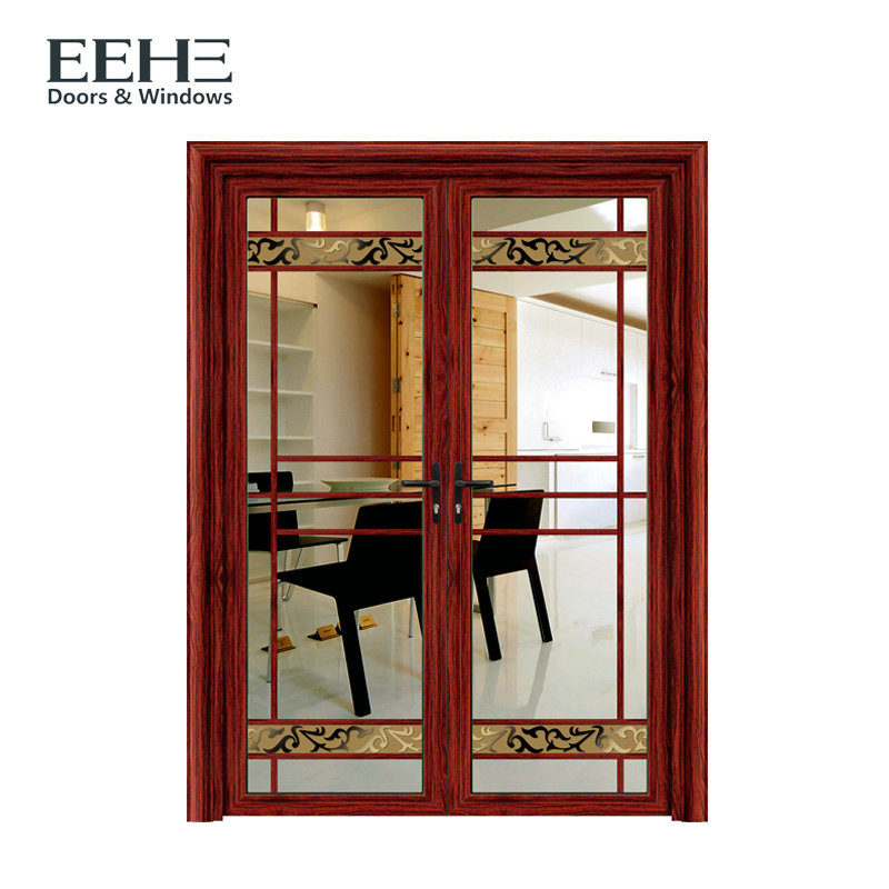 Quality Soundproof Aluminium Contemporary Entrance Doors , Red Aluminium Double Front Doors for sale