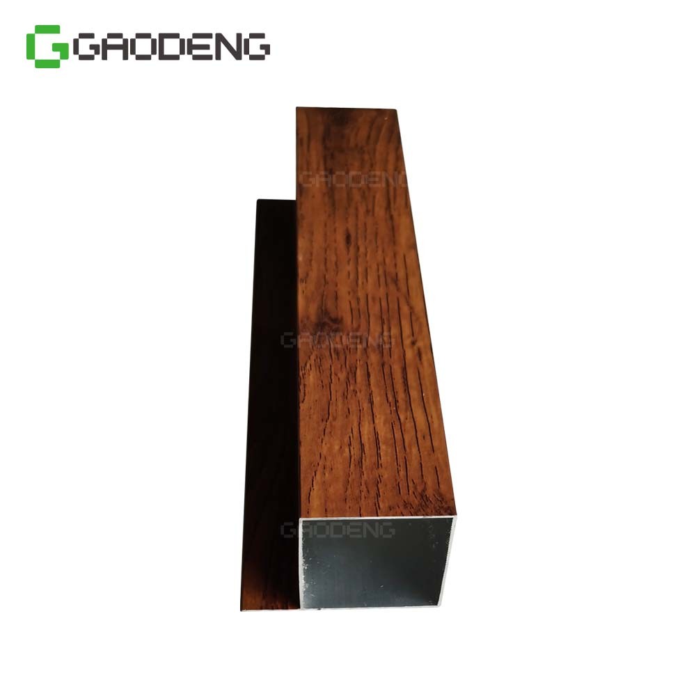 Quality Wood Grain Extrusion Aluminum Profiles With Great Feeling for sale
