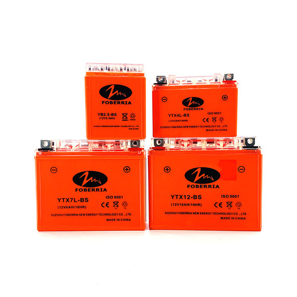 Quality YTX12BS Lead Acid Deep Cycle Motorcycle Battery Non Spillable 12V 10Ah 10HR for sale