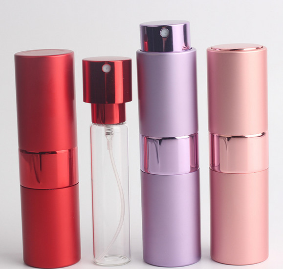 Quality Cylinder Shape Travel Perfume Atomiser 5ml Aluminum  With Pump Sprayer for sale