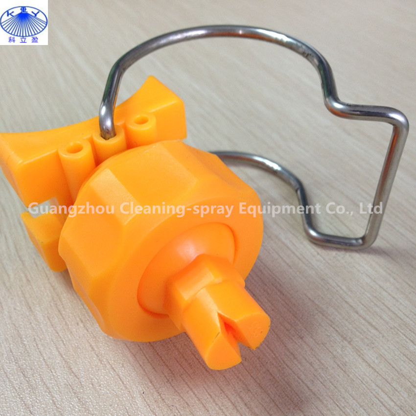 Quality Plastic adjustable ball flat spray clip-eyelet clamp spray nozzle for painting spraying, surface treatment for sale