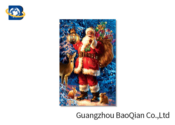 Quality Customized PET 3D Printed Christmas Card / Lenticular Card Printing for sale