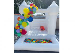 Quality PVC Inflatable Small White Bouncy Toddlers Bounce Castle House With Ball Pool For Event for sale