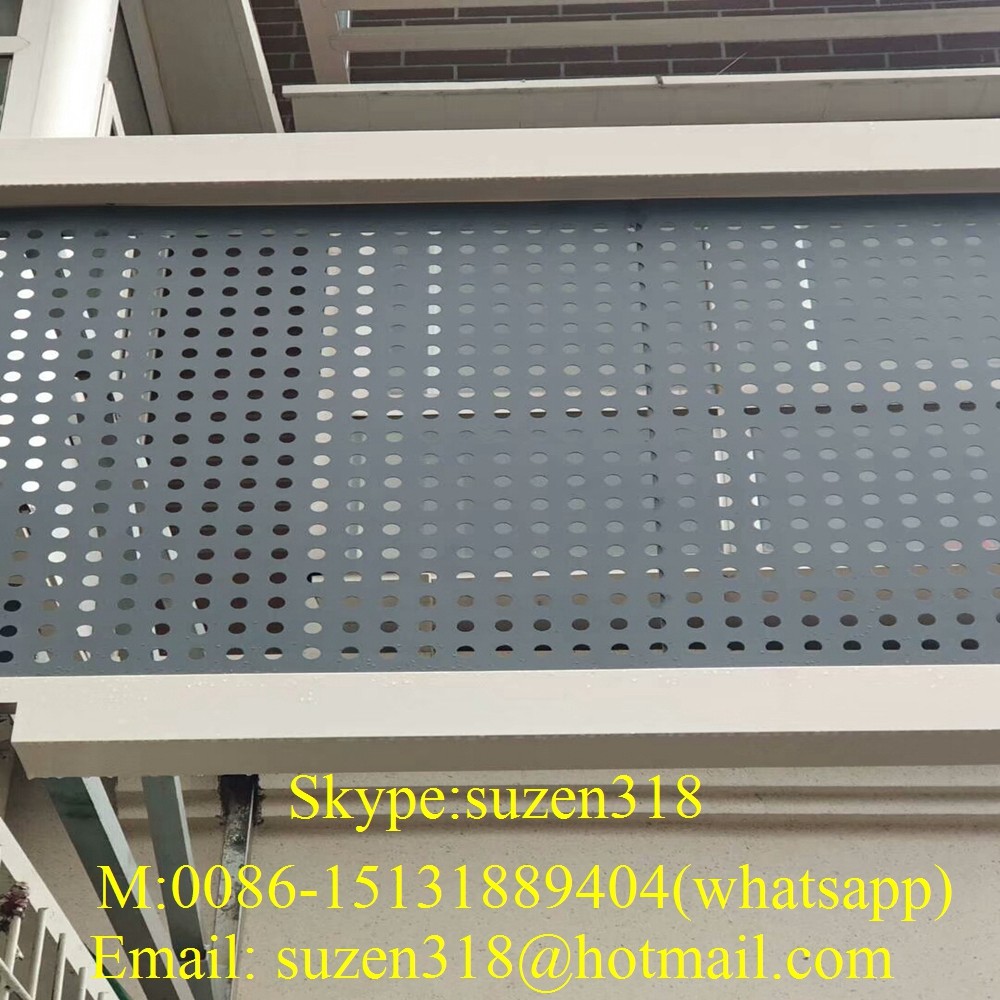 Quality 1/4 inch perforated aluminum sheet round hole / metal panels perforated building for sale