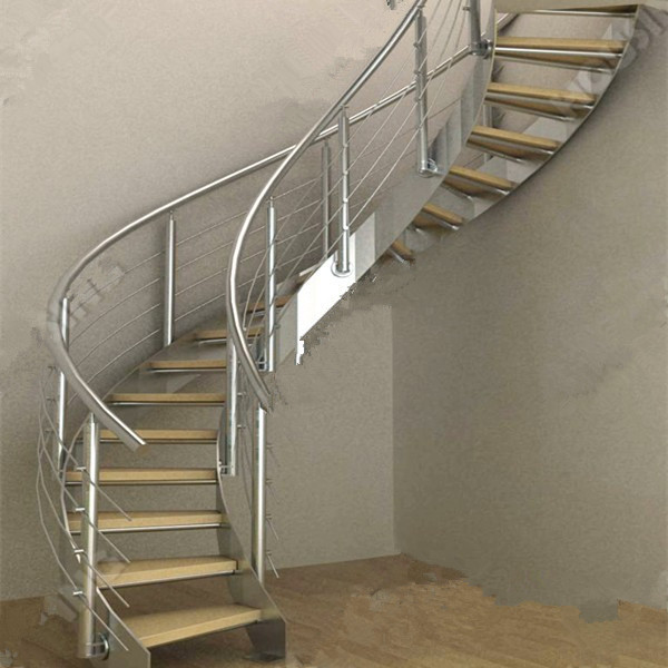 Quality Modern Luxury  Steel Curved Structure Staircase for sale