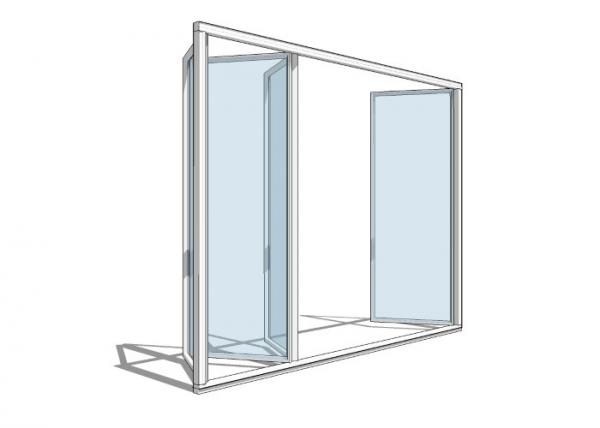 Water Resistant Aluminium Folding Doors For Office Buildings Balcony