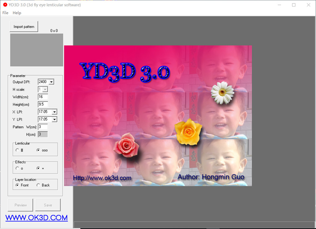 Quality latest fly eye 3d lenticular software fly eye lens sheet printing software-butterfly 360 degree 3d and animation effect for sale