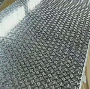 Quality 600 - 2000mm Width Aluminium Checker Plate Five Bar Tread Sheet For Boat Lift for sale