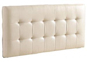 Quality Modern White Padded Headboard Solid Wood Plywood Fabric Foam Material for sale