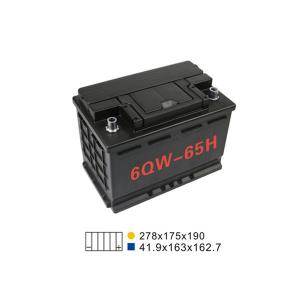 Quality 640A 74AH 6 Qw 65H Lead Acid Stop Start Car Battery Rechargeable 274*175*190mm for sale