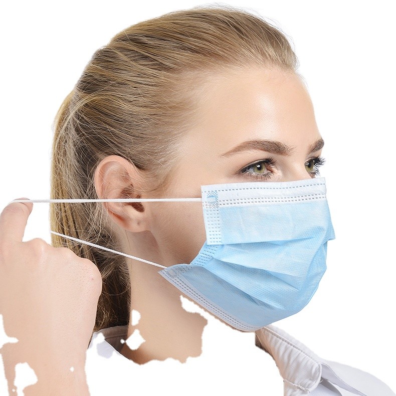 Quality Breathable Blue Face Mask / Disposable Mouth Mask Multi Layered Stereo Design for sale