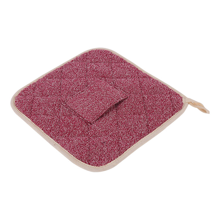 Quality Silicone Strip Heat Resistant Terry Cloth Pot Holders for Kitchen Baking for sale