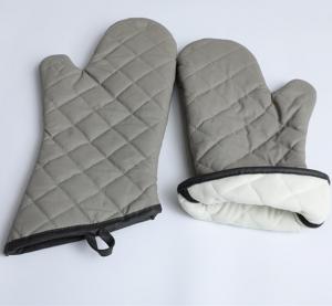 Quality Quilted Terry Cloth Lining Heat Resistant Kitchen Gloves With Flame Retardant Coating for sale