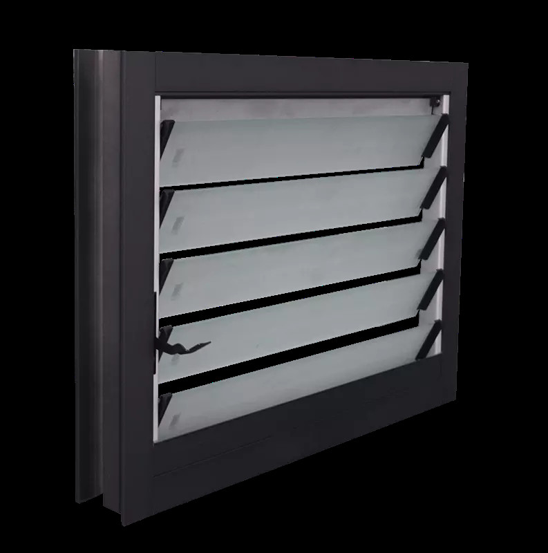 Quality 1.4mm Aluminium Glass Louvers Window 80mm Powder Coated for sale