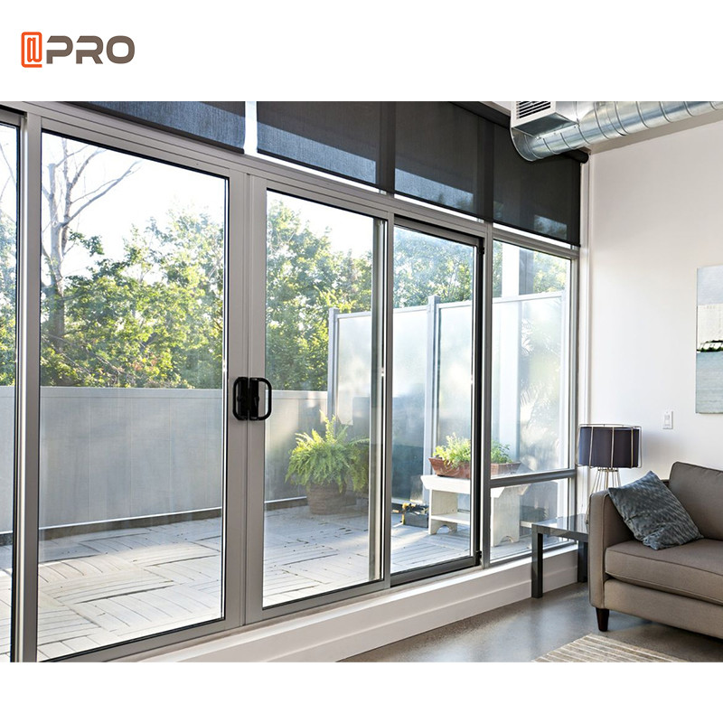 Quality House Exterior Thermal Break Aluminium Glass Window And Door Heavy Duty Patio Sliding Doors for sale