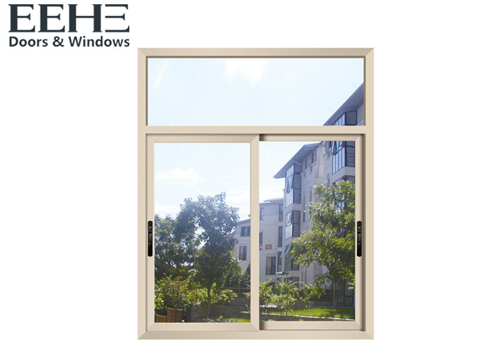 Quality Fabrication Champagne Aluminium Doors And Windows For Houses Three Tracks for sale