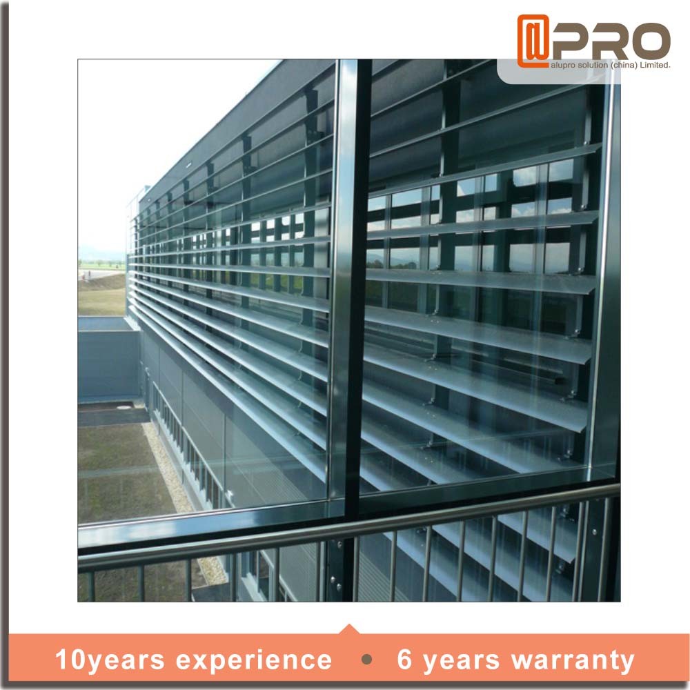 Quality Fixed Motorized Aluminium Sun Shade Louvres Frame Grills for sale