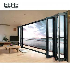 Quality Toughened Glass External Folding Doors Aluminium , Small Aluminium Bi Fold Doors for sale
