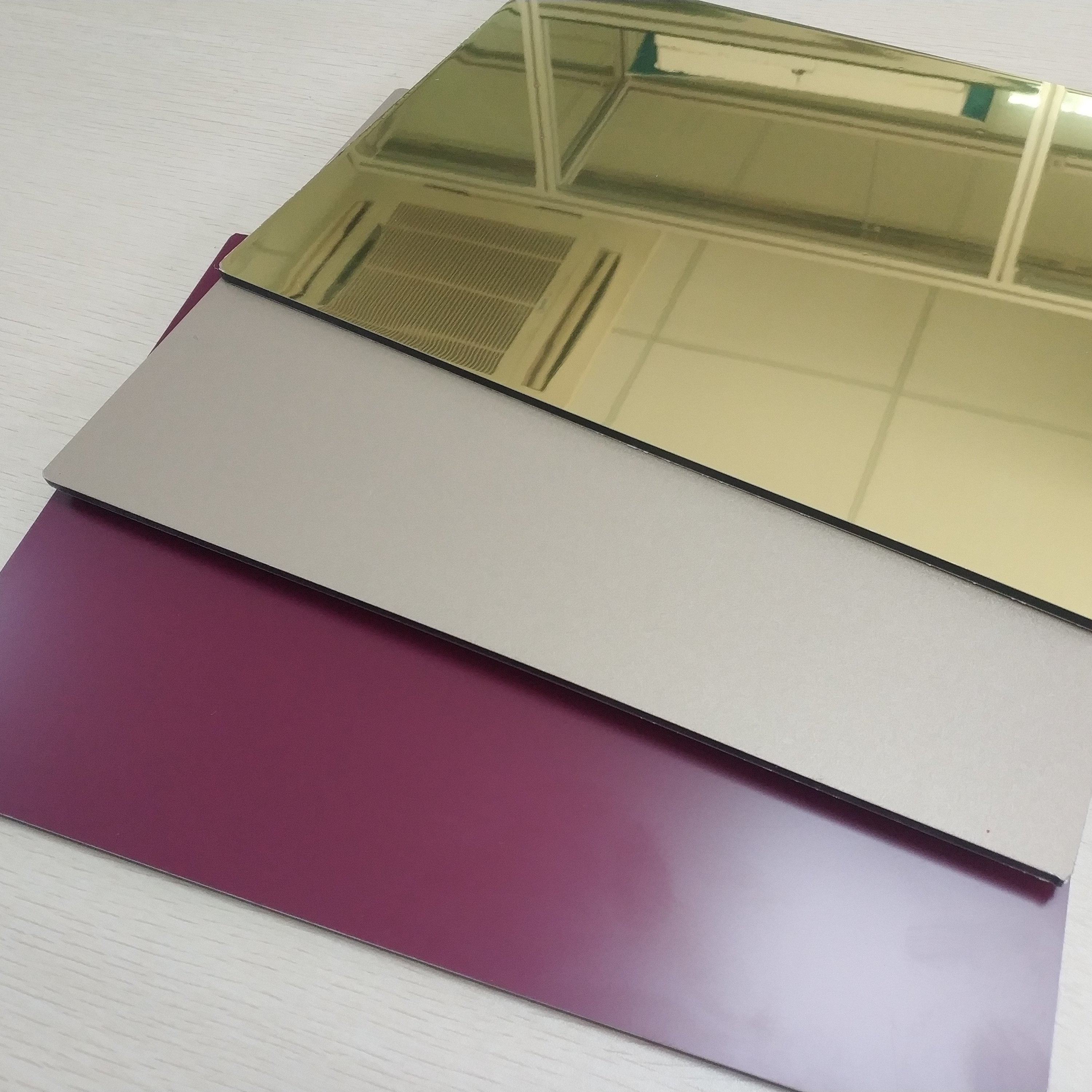 Quality High Reflective Rate Aluminum Mirror Sheet Glass Processing Anodized Stable for sale