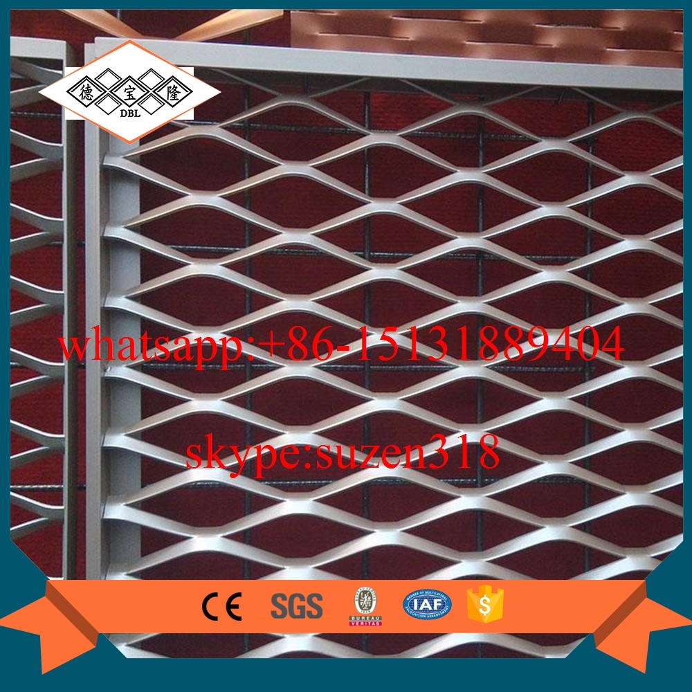Quality powder coated aluminum expanded metal mesh with L angle frame for sale
