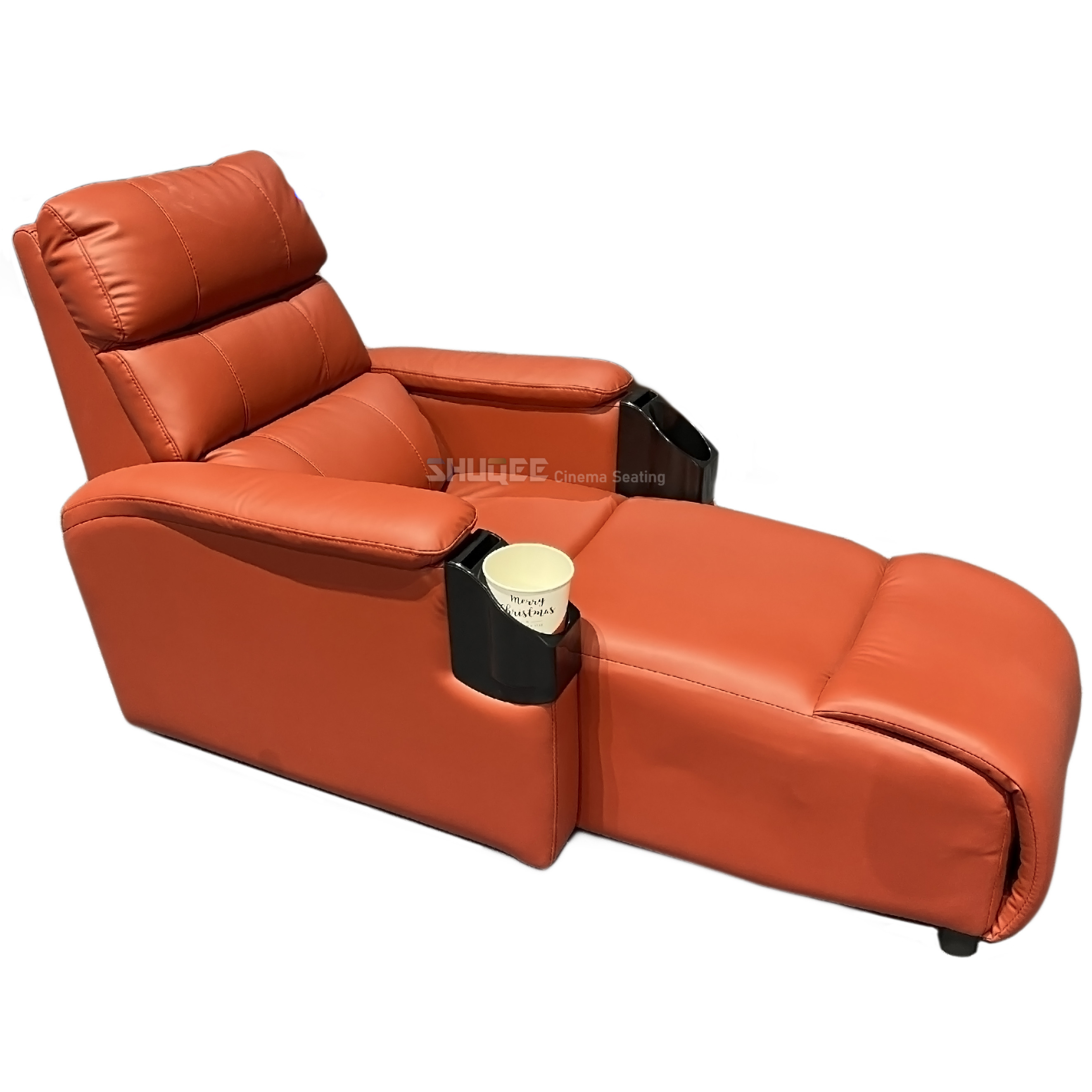 Quality Luxury Genuine Leather Chair Home Cinema Seats VIP Sofa With Inclined Cup Holder for sale