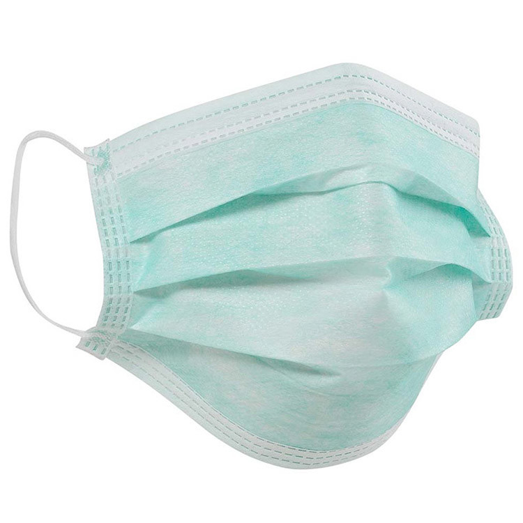 Quality High filtration 3 Ply Disposable Mask / Disposable Green PP Face Mask for sale
