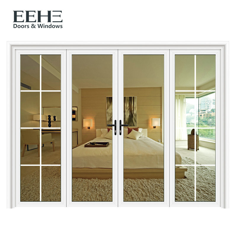 Quality Double Layer Aluminium Entrance Door For Commercial Buildings Hollow Glass for sale