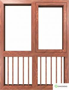 Quality Wooden Grain Extrusion Window And Door Aluminum Profiles With Great Feeling for sale