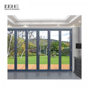 Quality Multi Colors Aluminium Folding Doors With Stainless Steel Hinges And Rollers for sale